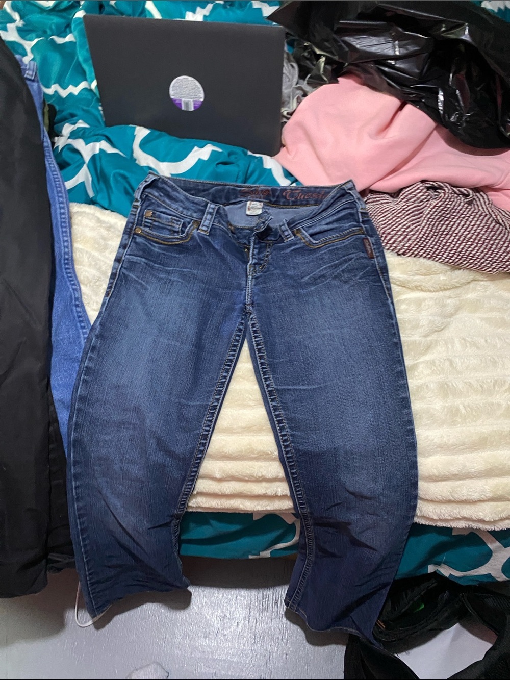 Classic Women's Dark Blue Denim Jeans - Unbranded